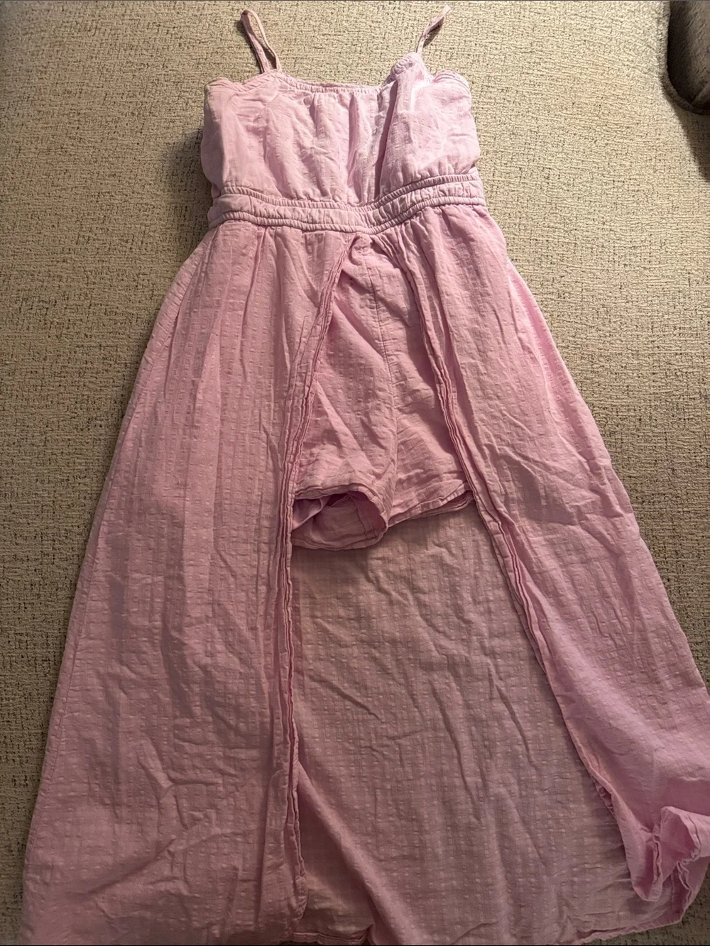 art class Light Pink Convertible Romper Dress